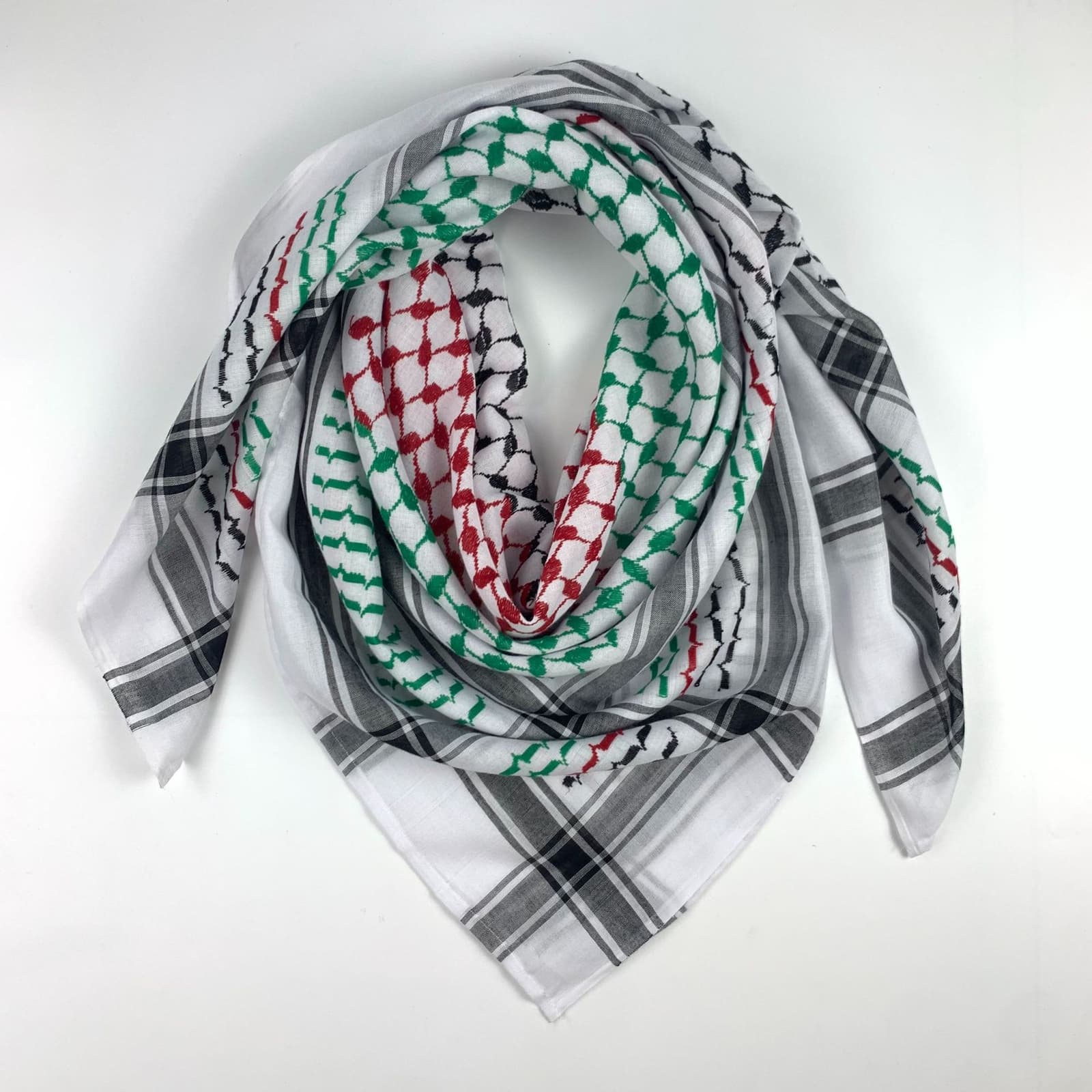Pañuelo cuadrado jacquard keffiyeh para hombre