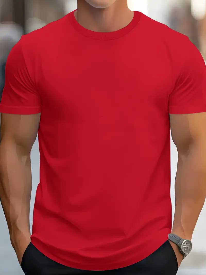 Camiseta casual de manga corta para hombre