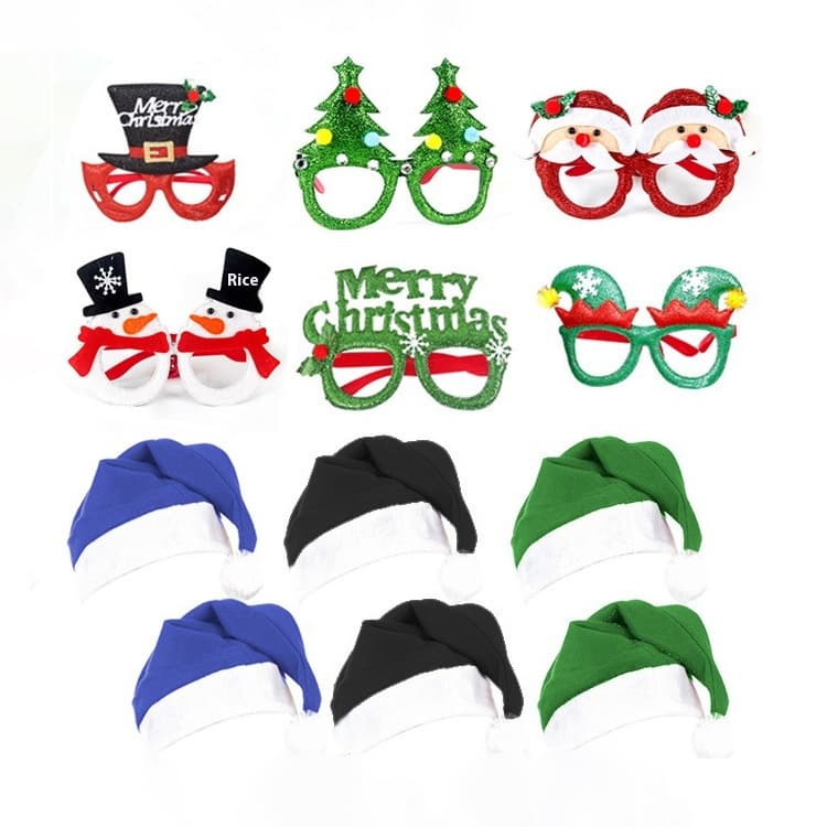 Set de gafas decorativas navideñas