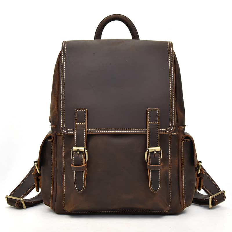 Bolsa de cuero Crazy Horse retro para hombre