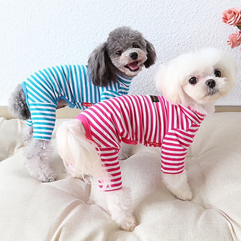Mallas de algodón rayadas para mascotas