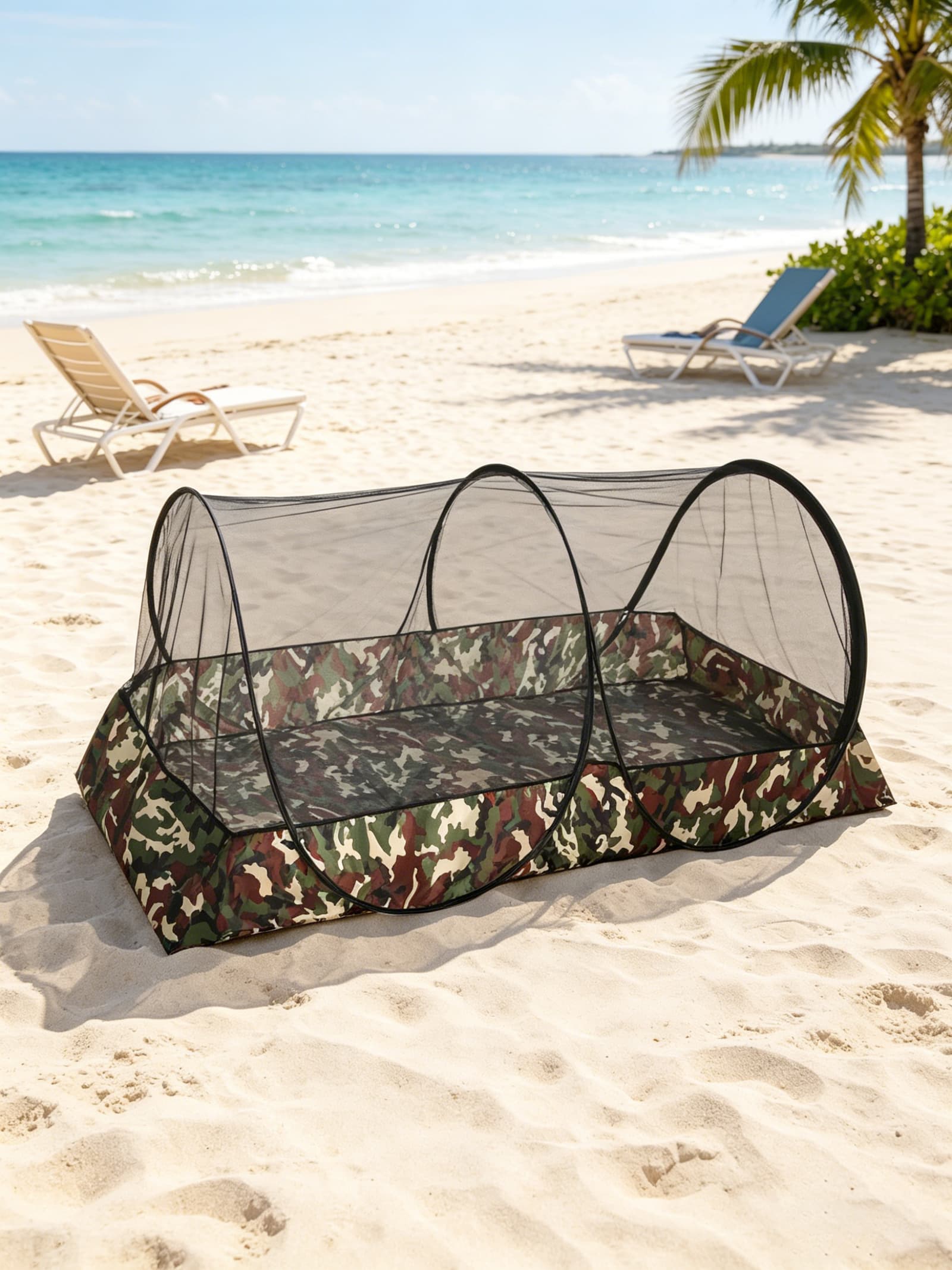 Tienda de campaña portátil sin armado con protección contra mosquitos