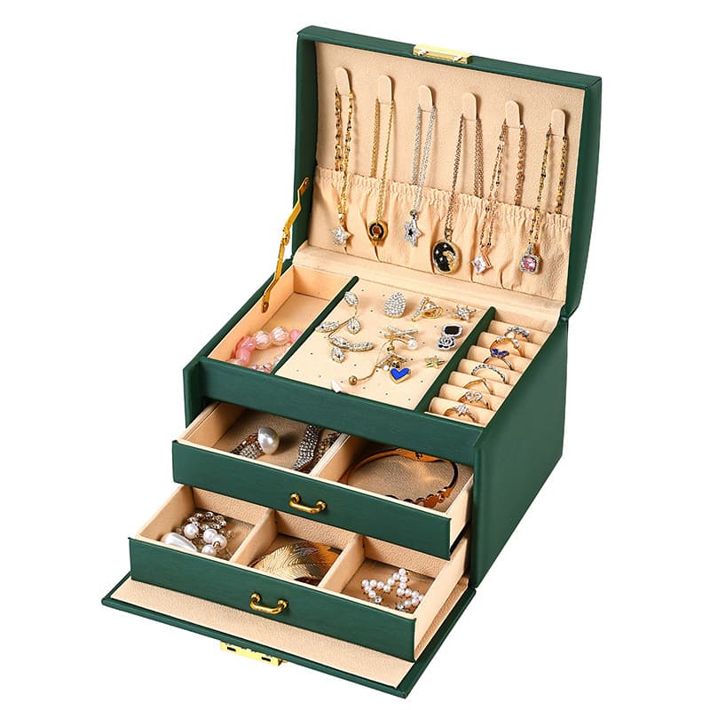 Caja portátil para joyas antipolvo para viaje