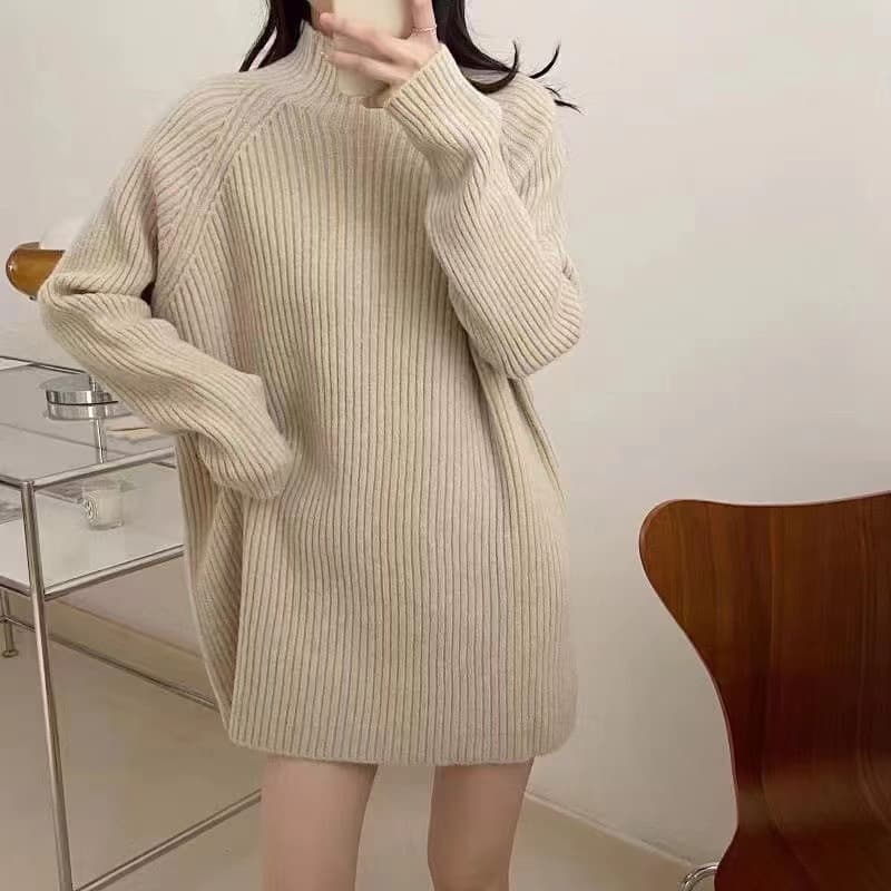 Jersey de cuello alto manga larga otoño e invierno