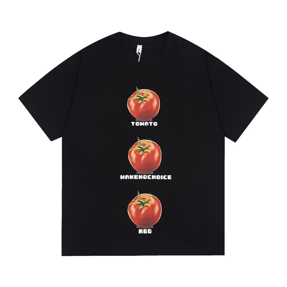 Camiseta estampada con diseño de tomate en 3D