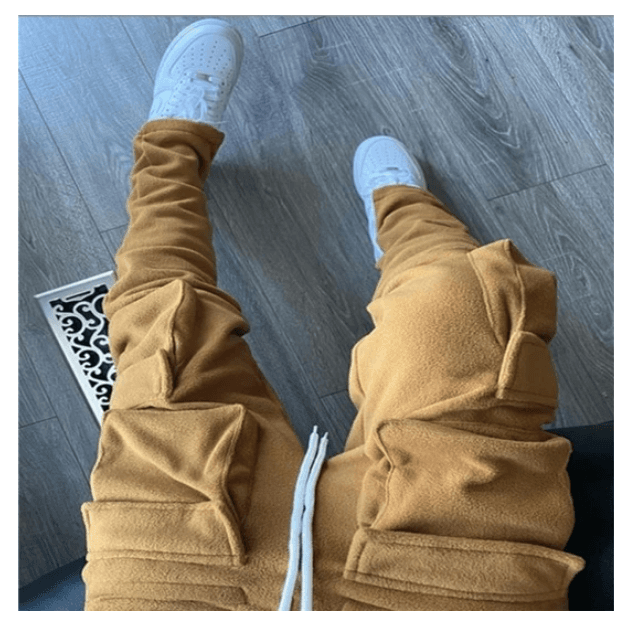 Pantalones casual hombre bolsillos tridimensionales