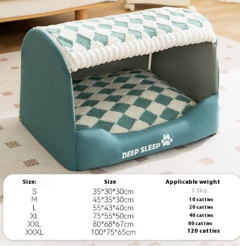 Casa cueva para perros pequeños con diseño de oso 3D