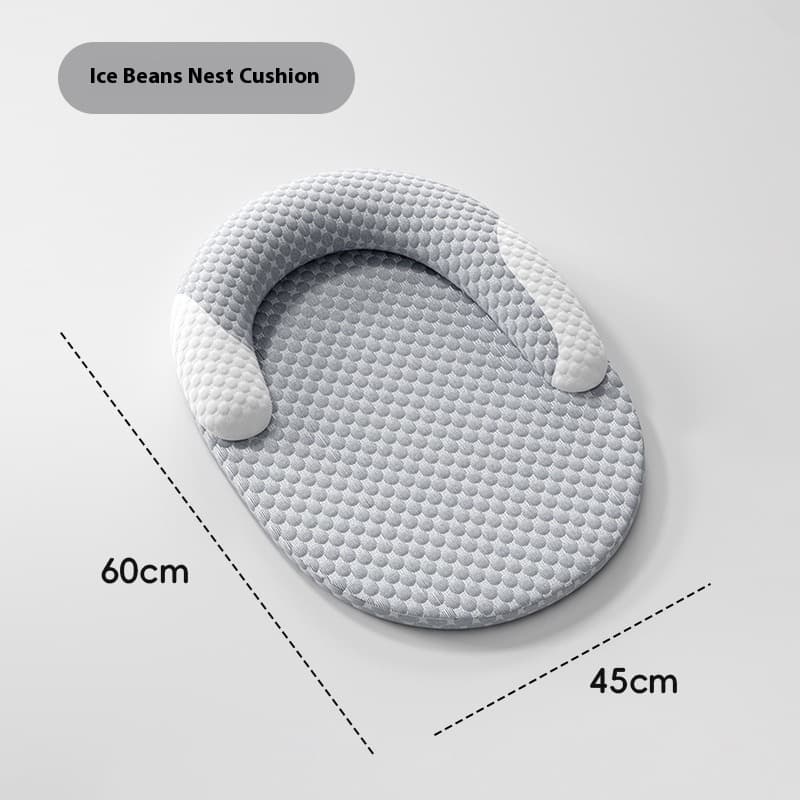 Cama óvalo de seda de hielo para mascotas
