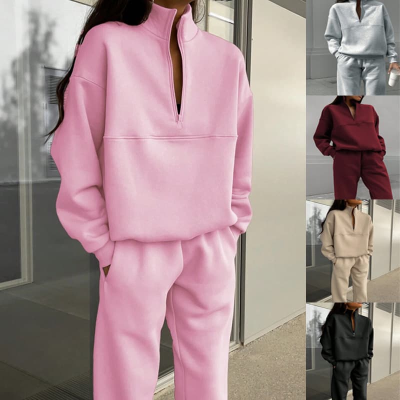 Conjunto deportivo de sudadera con cierre y pantalón