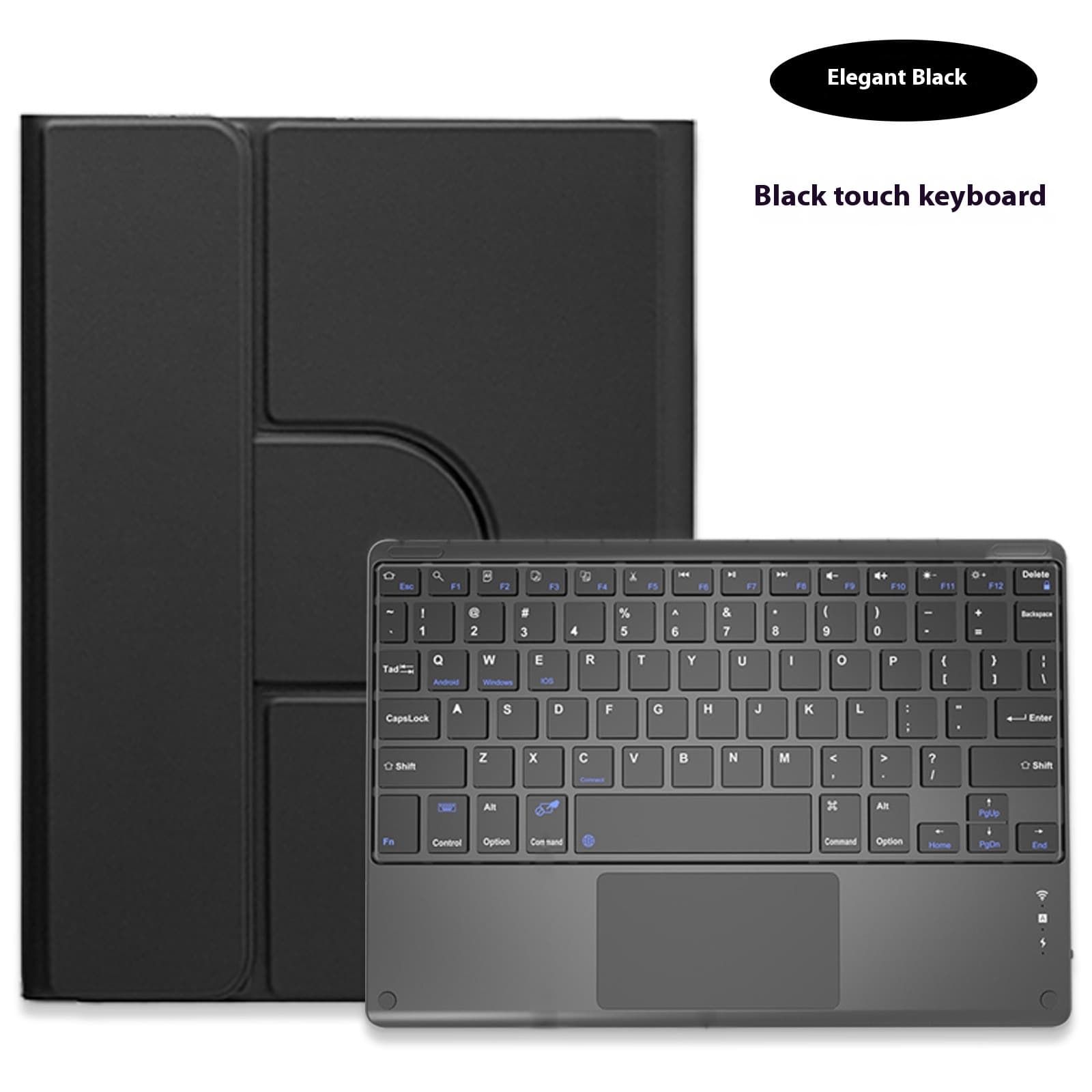 Funda giratoria de acrílico para iPad con teclado Bluetooth