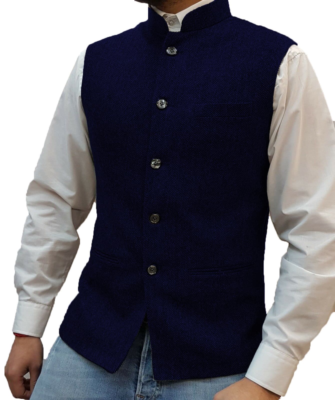 Chaleco hombre cuello Zhongshan espiga