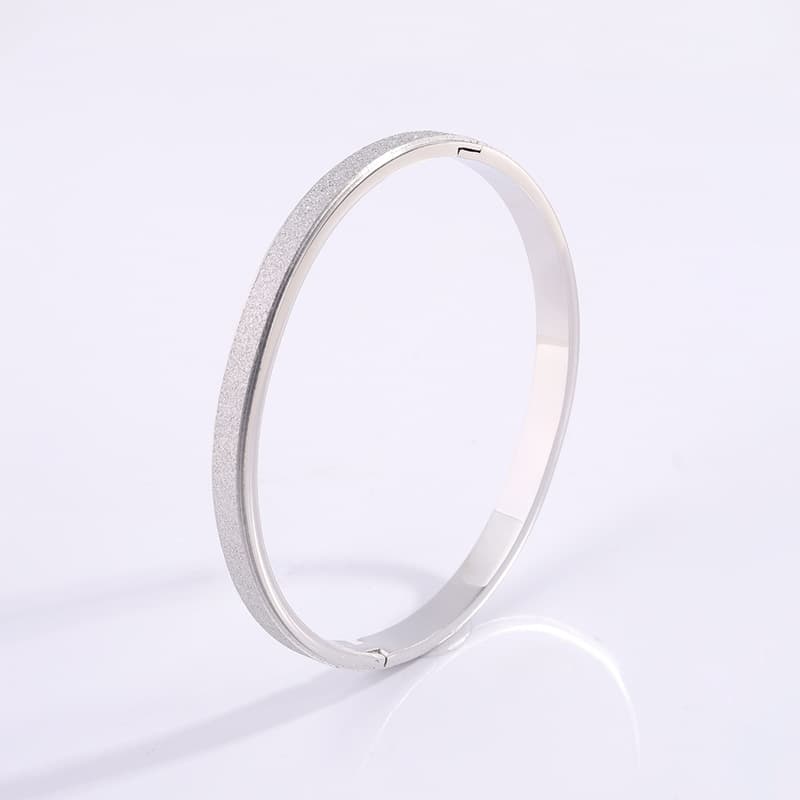 Pulsera acero titanio 18K efecto estrellado