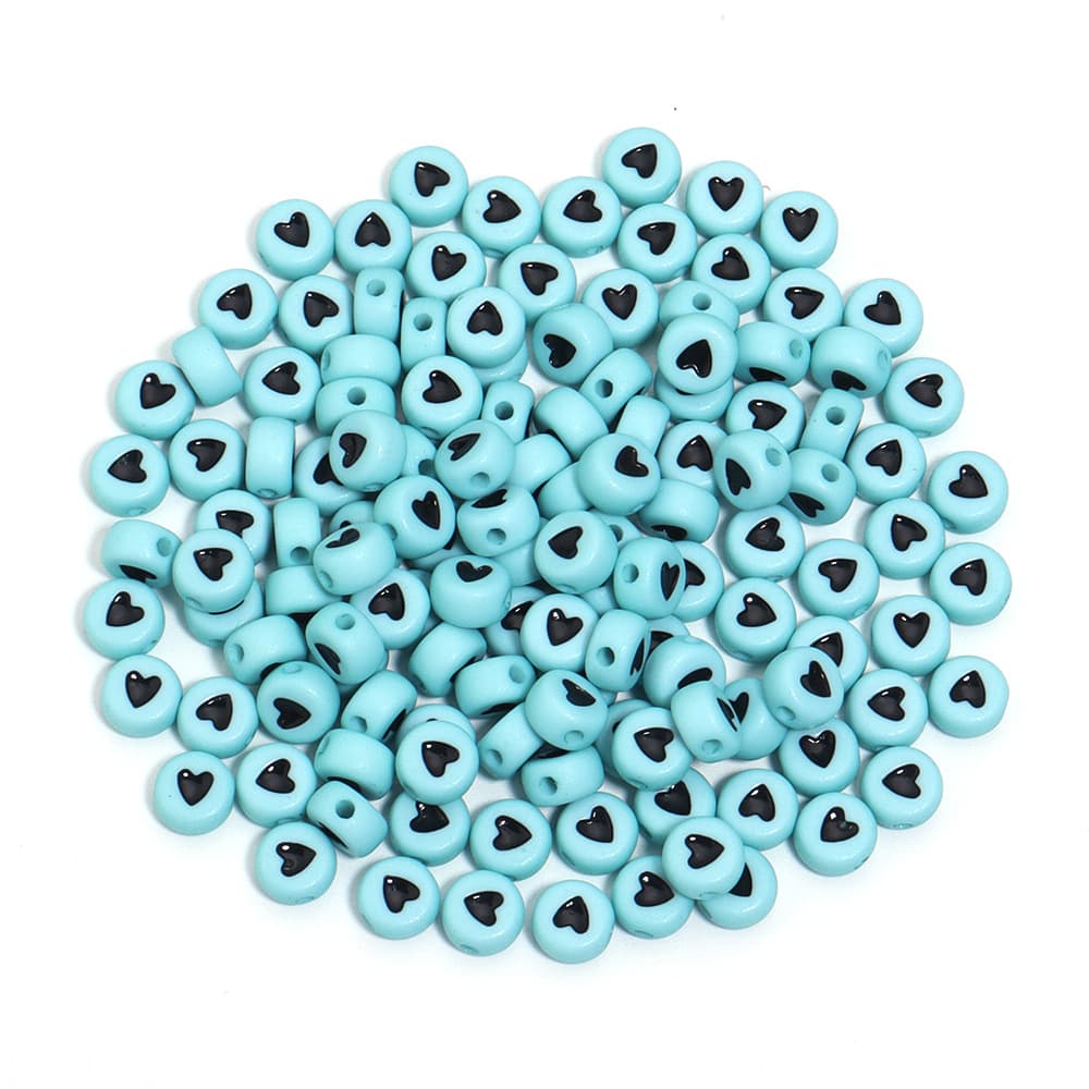 Cuentas de acrílico con forma de corazón para manualidades