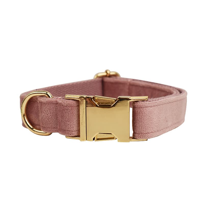Collar de tela para perro color púrpura claro