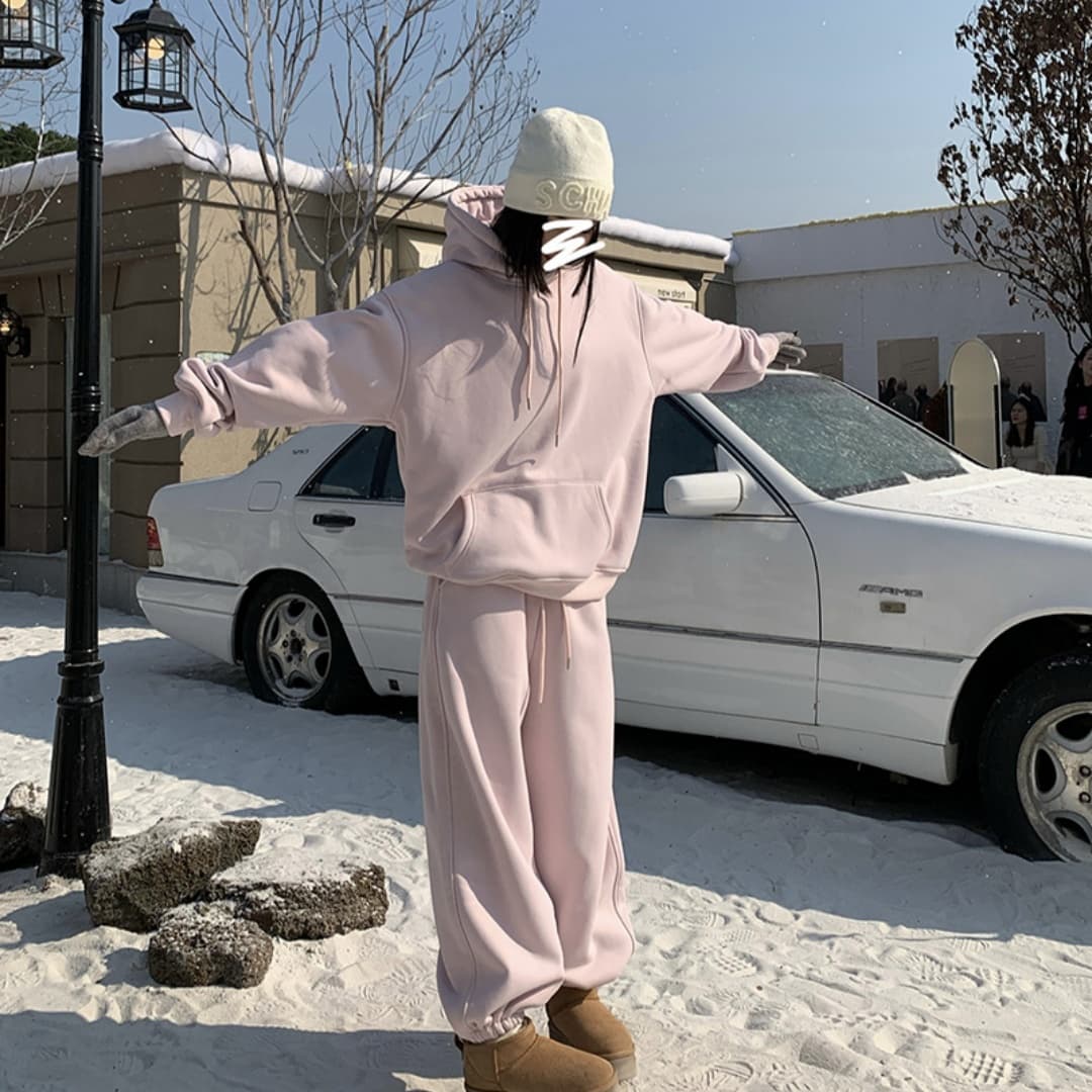 Conjunto de sudadera y pantalones de algodón holgados