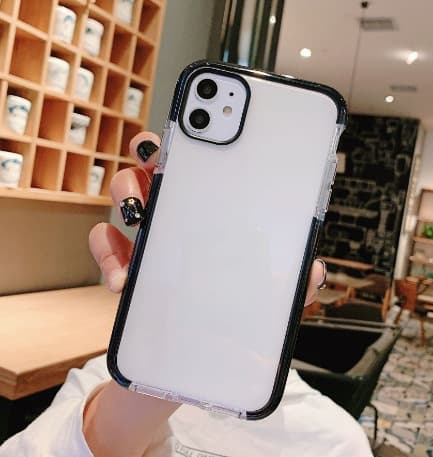 Funda de teléfono resistente a caídas, bicolor con rayas
