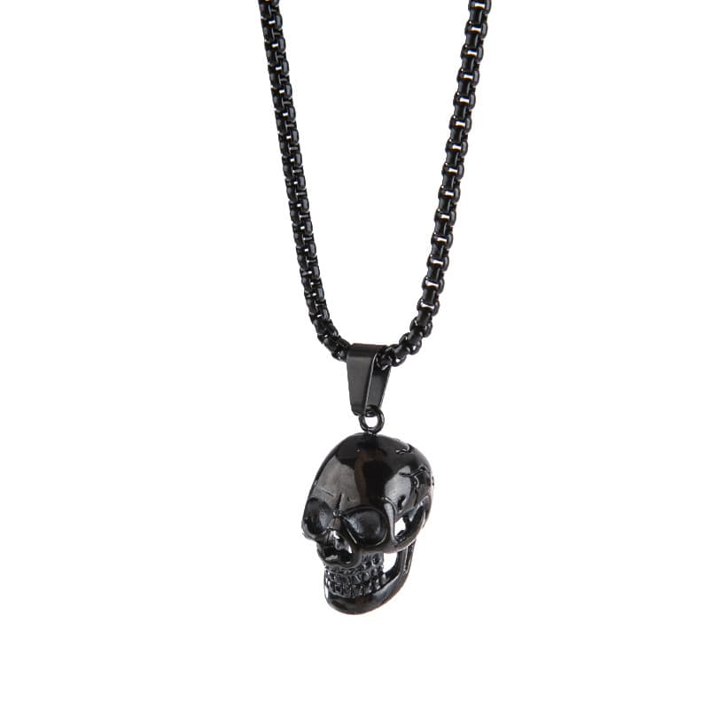 Collar calavera punk acero unisex