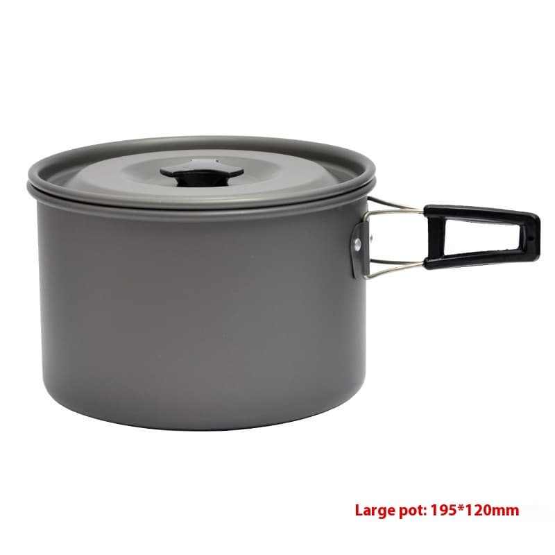 Olla portátil aluminio para camping y picnic
