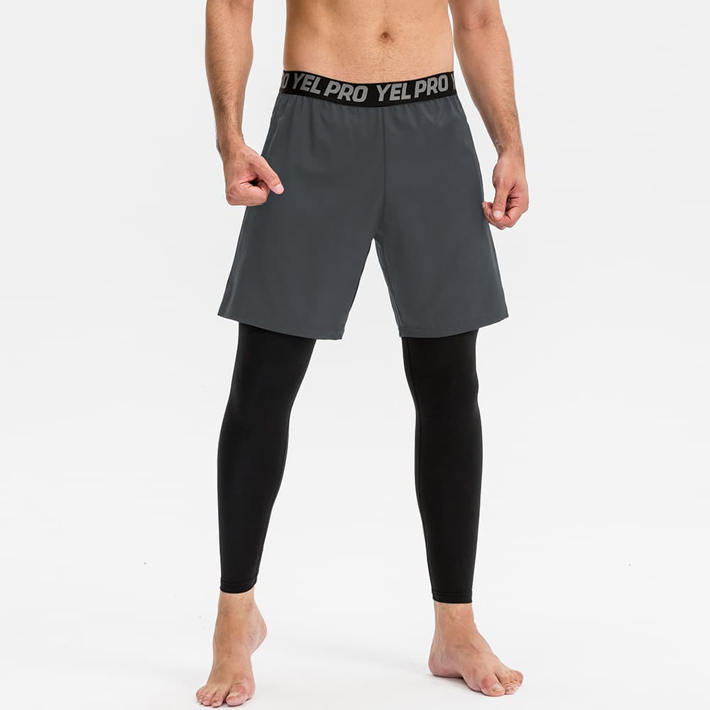 Pantalones ajustados elásticos de secado rápido hombre