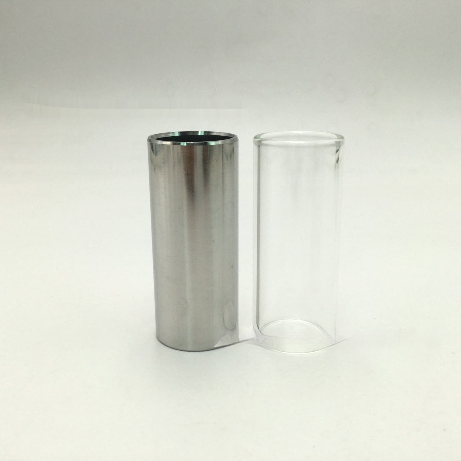 Tubo para slide de guitarra acero inoxidable y vidrio