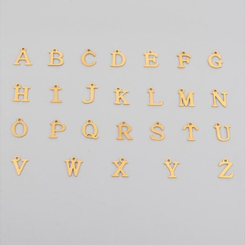 Collar de acero inoxidable con letras inglesas