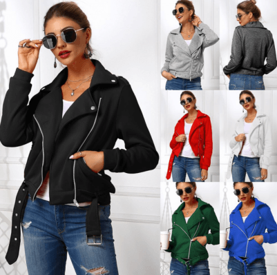 Suéter de polar para mujer con cremallera