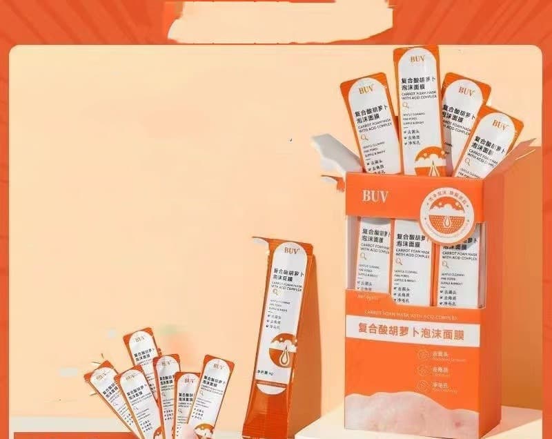 Mascarilla de espuma con caroteno para limpieza profunda