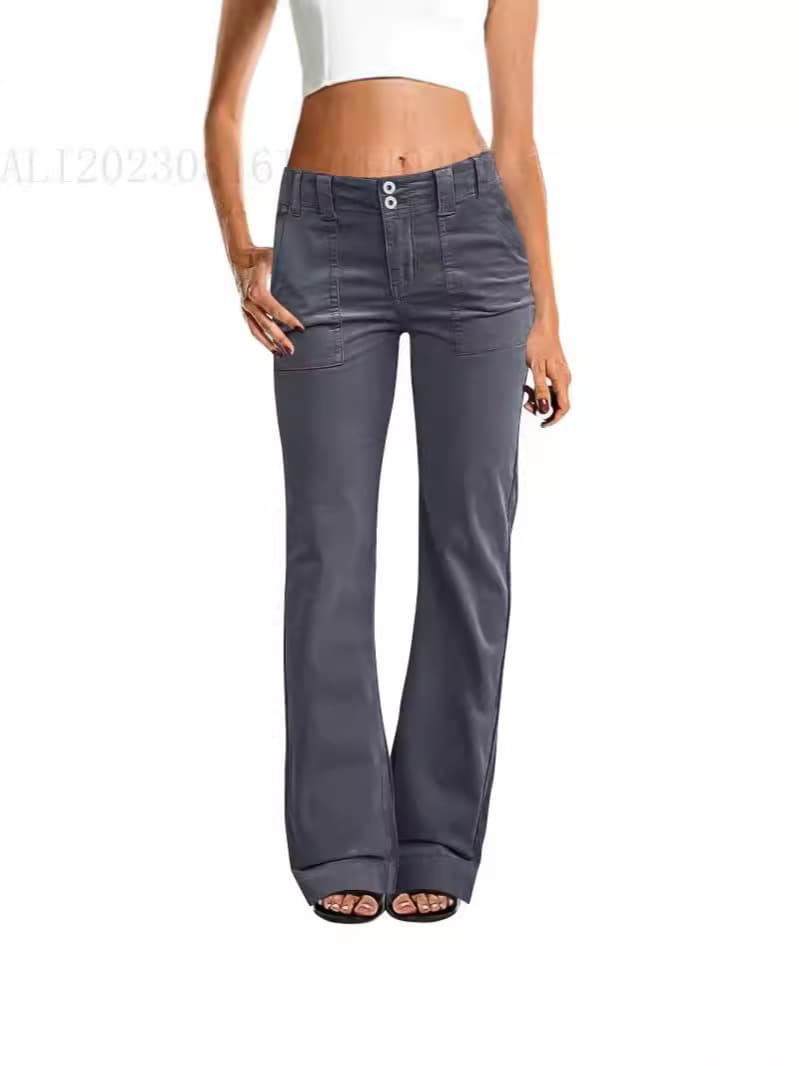 Pantalones deportivos sueltos mujer con bolsillo