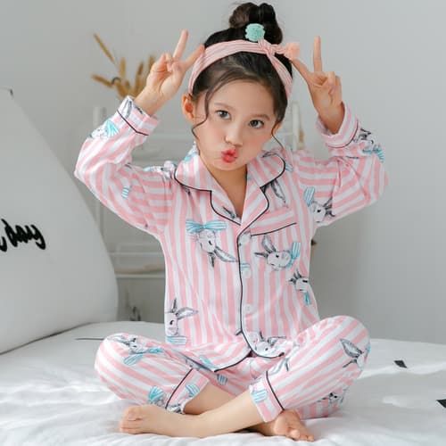 Pijama de algodón estampado para niñas mayores