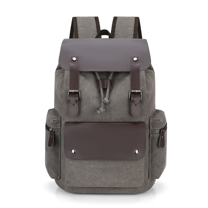 Mochila de lona resistente estilo retro con gran capacidad