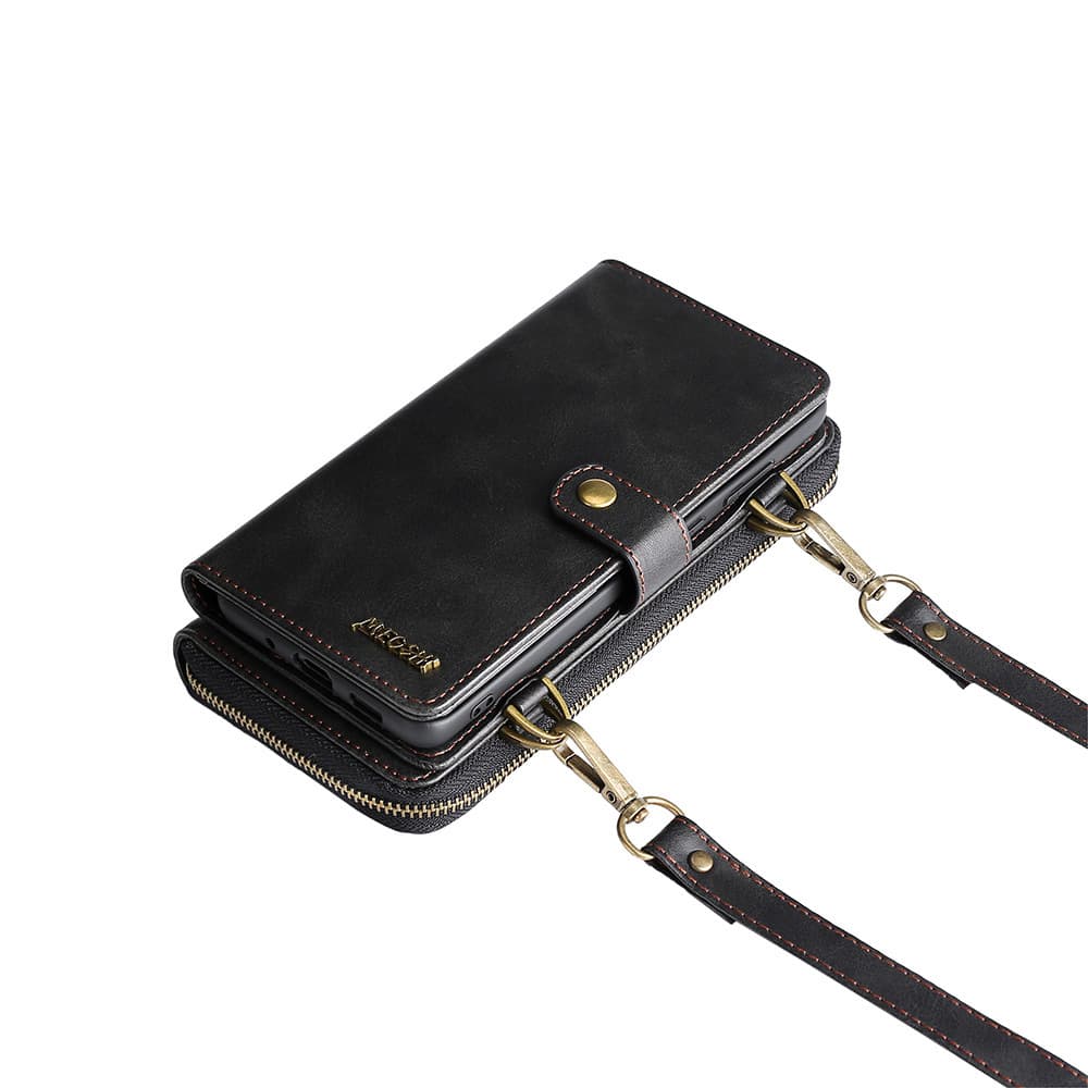 Funda de cuero multifuncional con cartera para iPhone