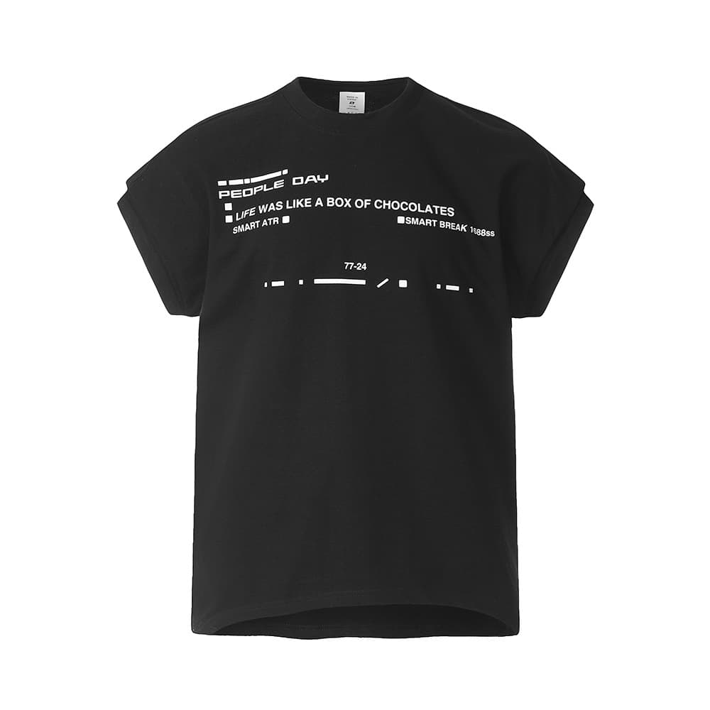 Camiseta hombre diseño letras algodón suelto