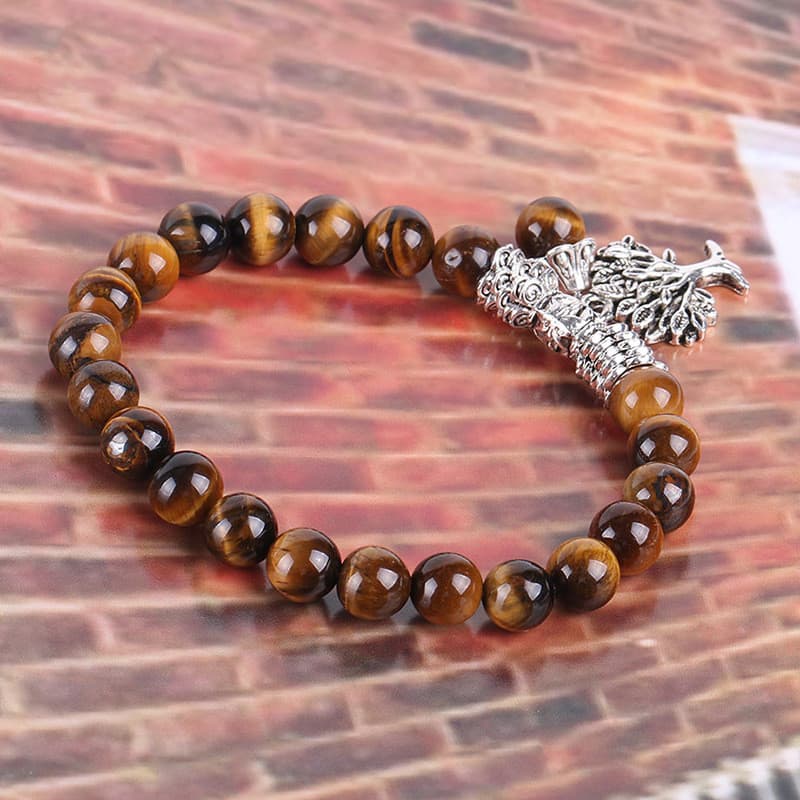 Pulsera árbol de la vida de ojo de tigre