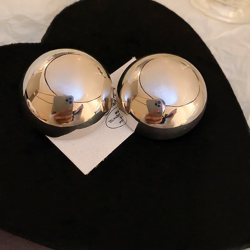 Aretes plata circulares, diseño nicho lujo ligero viento frío