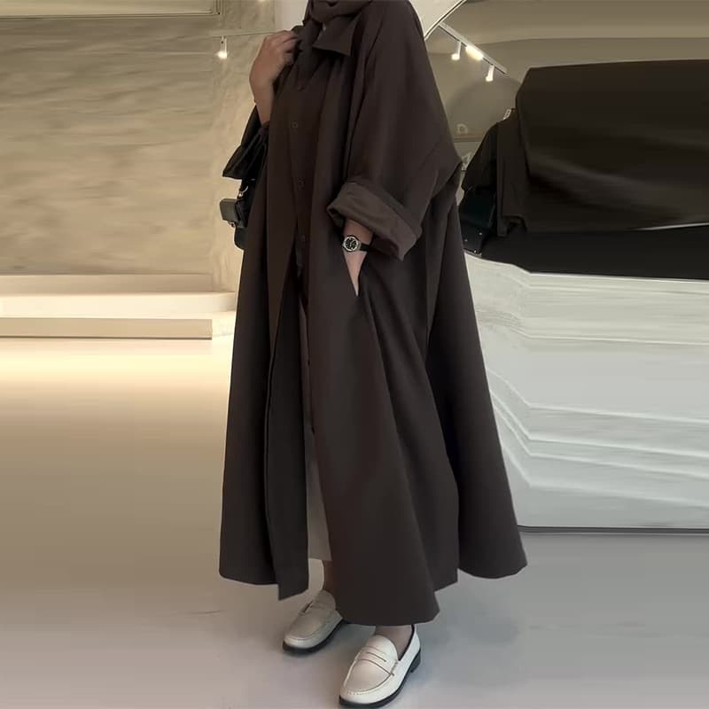 Trench coat versátil estilo casual
