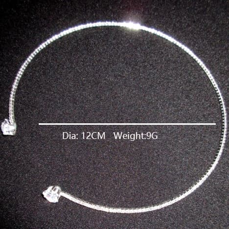 Collar gargantilla corazón con circonitas