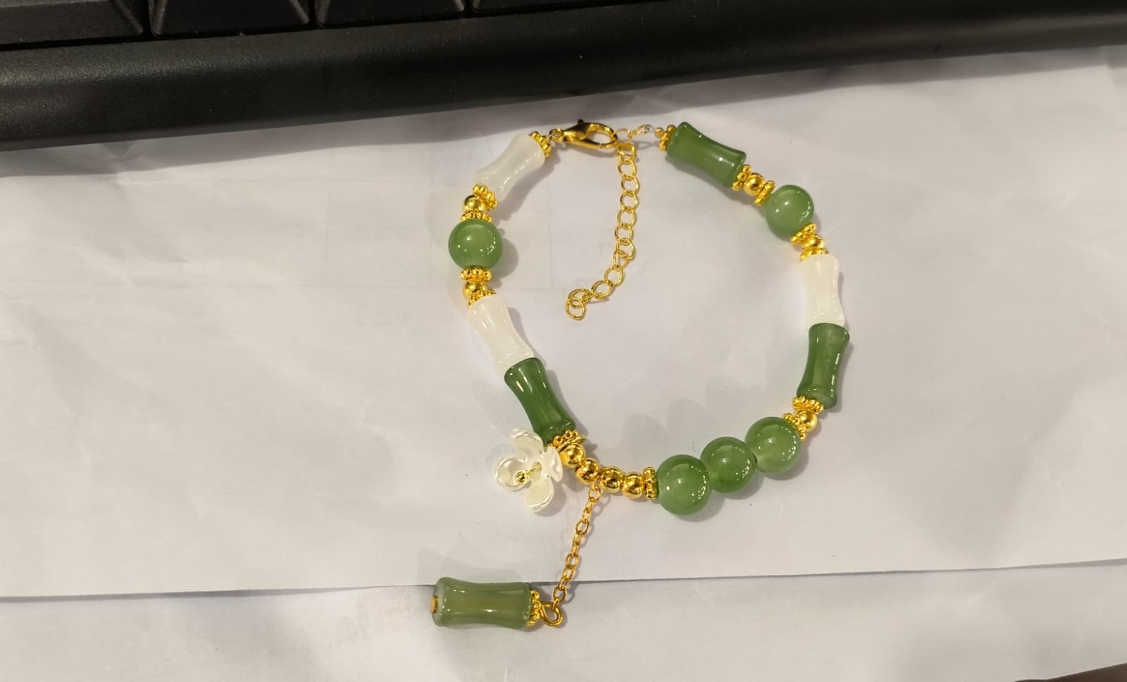 Pulsera de estilo chino con bambú segmentado