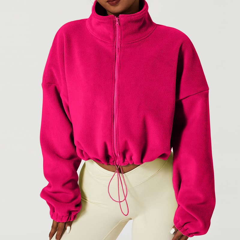 Chaqueta deportiva de invierno para mujer forrada en polar