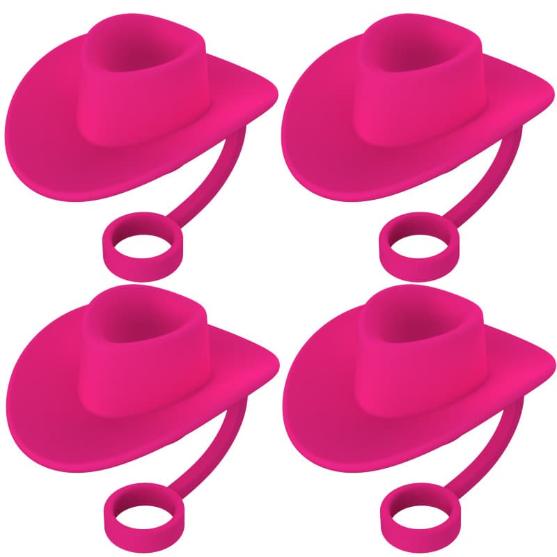 Tapas silicona forma sombrero para pajitas reutilizables