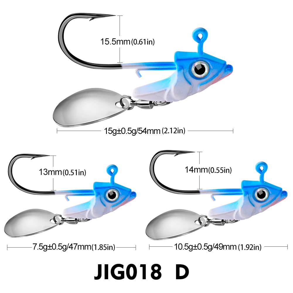 Contrapeso jig plomo color pesca evita fondo 7.5g-15g