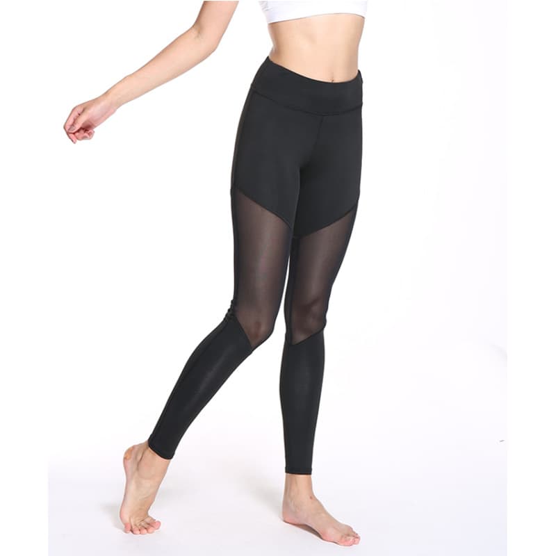 Pantalones entrenamiento mesh patchwork para mujer