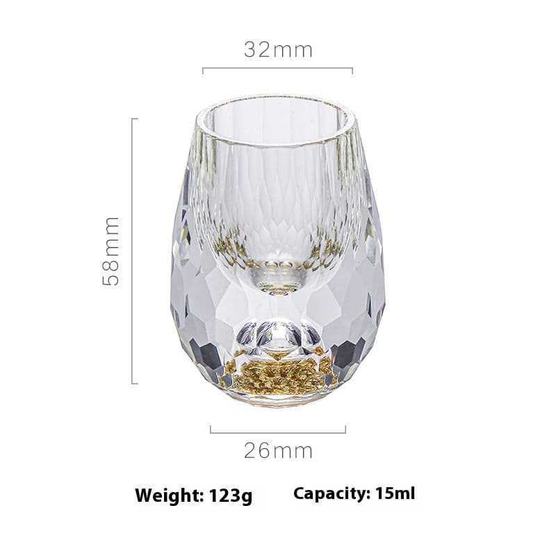 Juego de vasos chupito de diamante con base gruesa