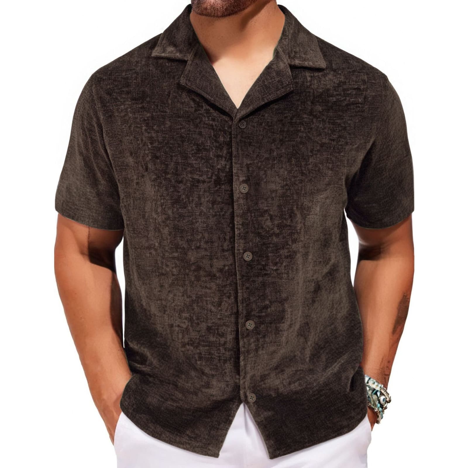 Camisa holgada de manga corta