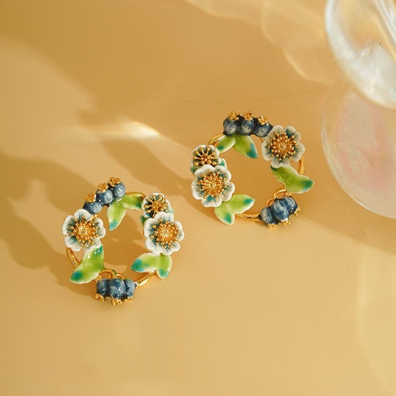 Aretes de estilo Mori vintage retro