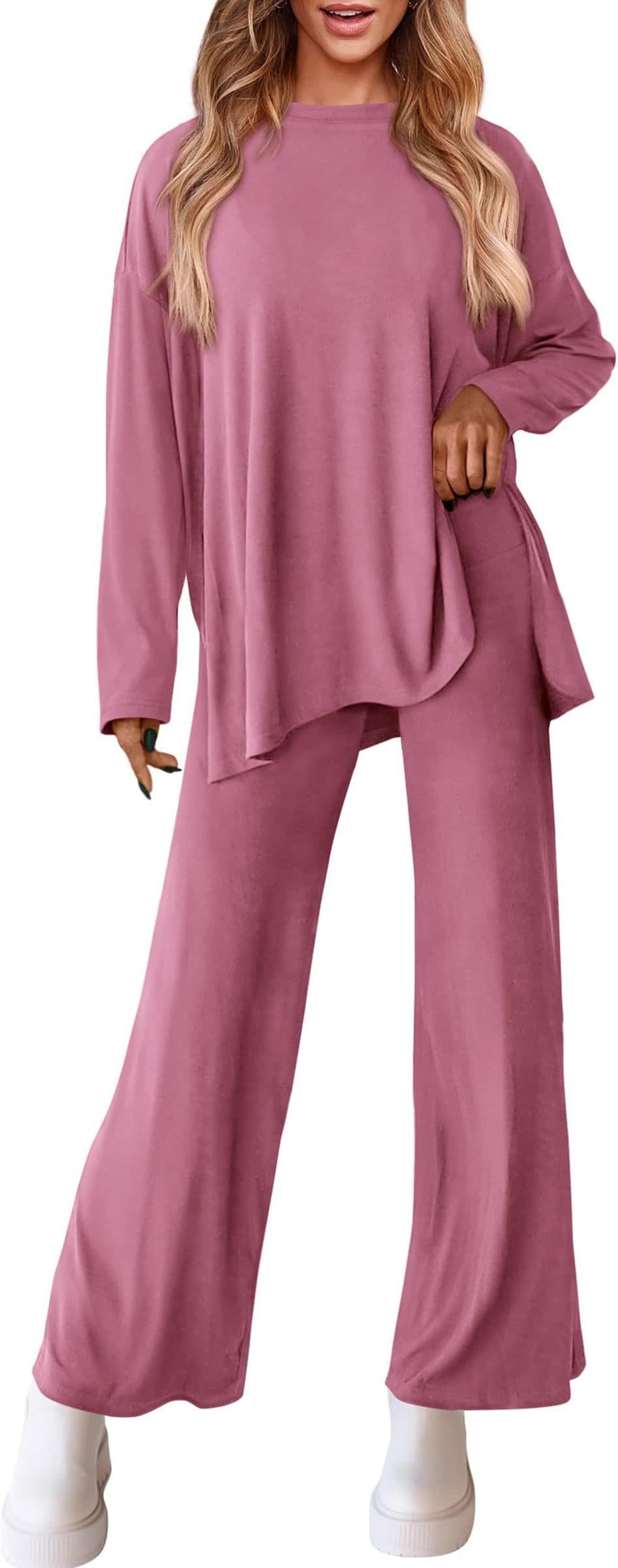 Traje casual mujer tejido de punto color liso