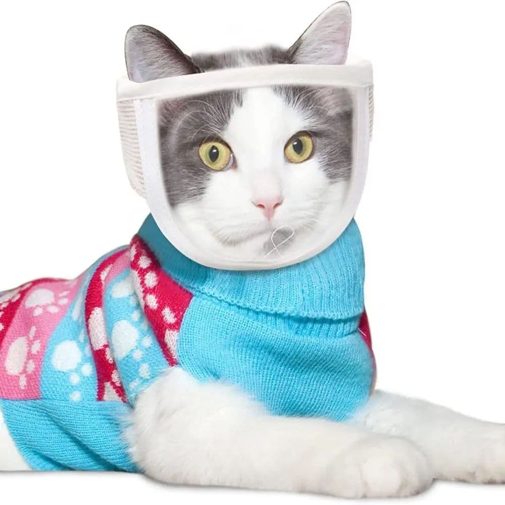 Bozal anti-mordida para gatos y perros pequeños respirable