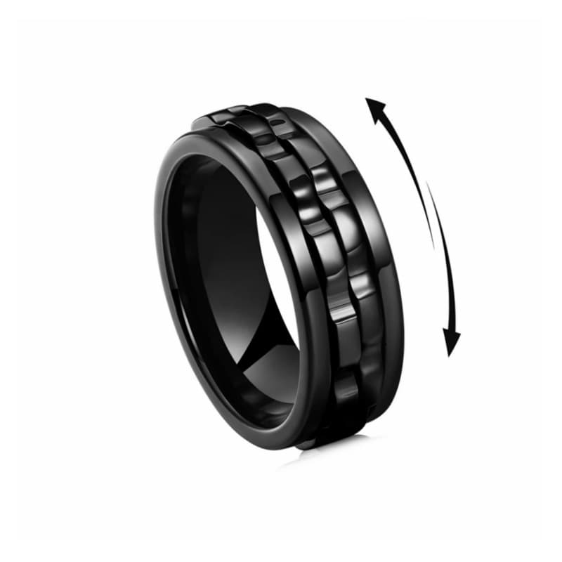 Anillo spinner de titanio con mecanismo giratorio