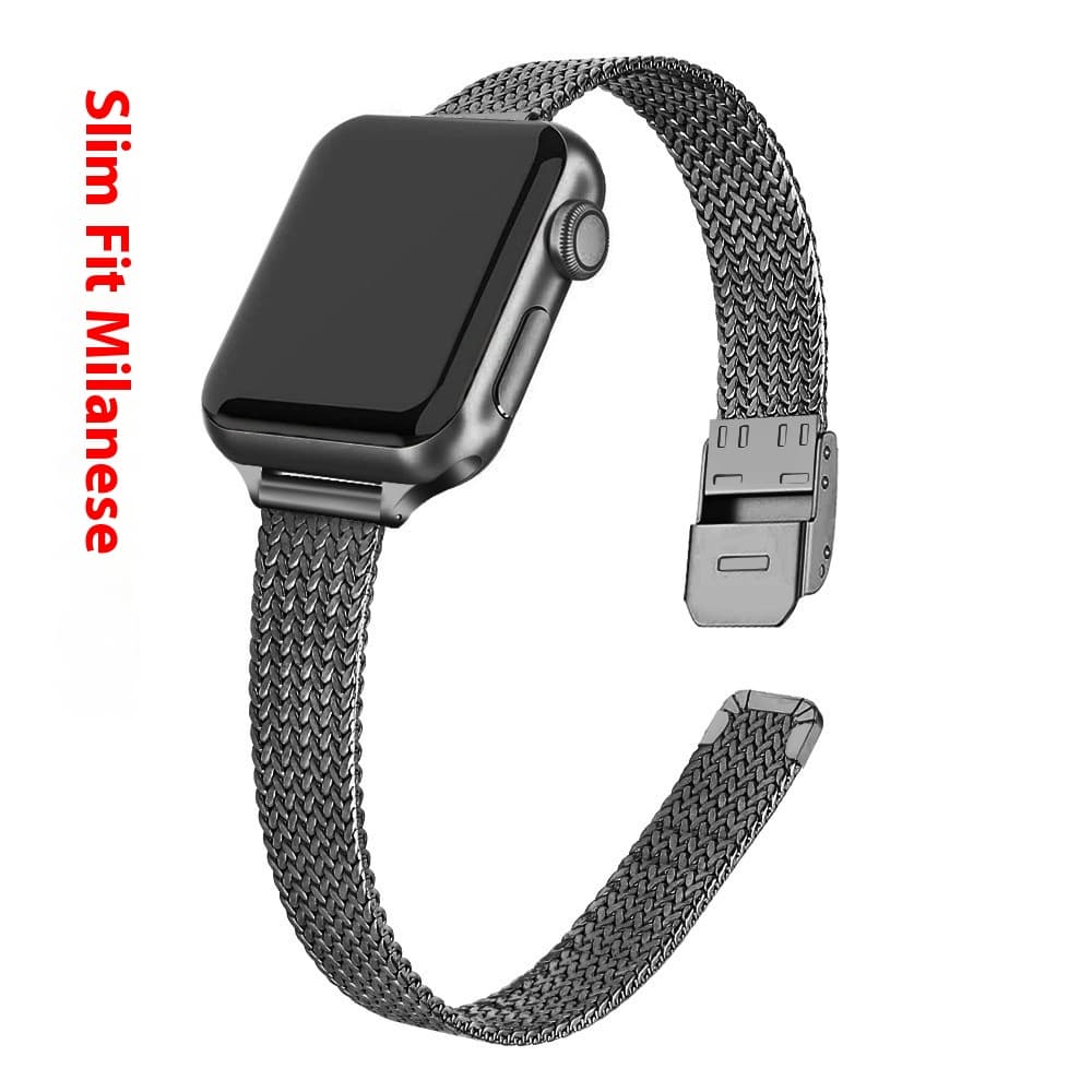 Pulsera metálica para reloj, ajuste delgado y elegante
