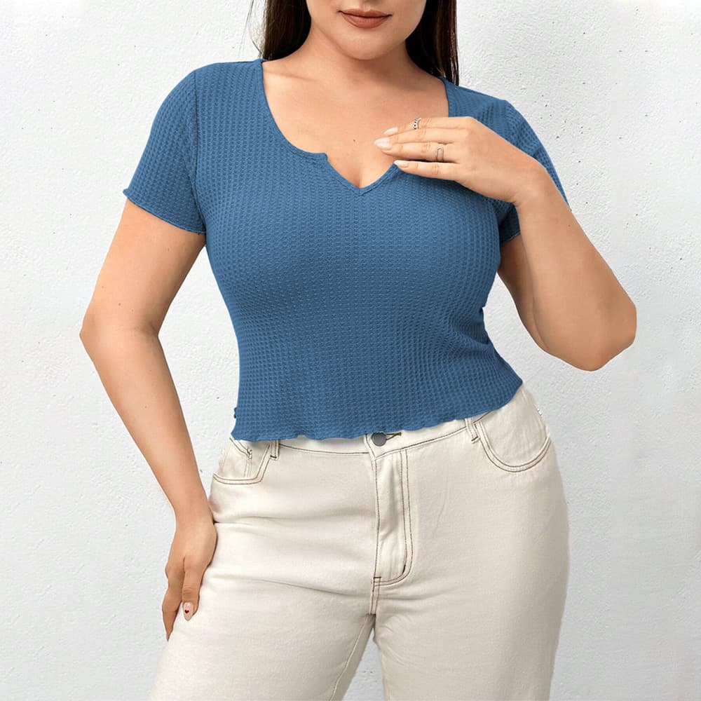 Camiseta slim de color sólido y tela transpirable