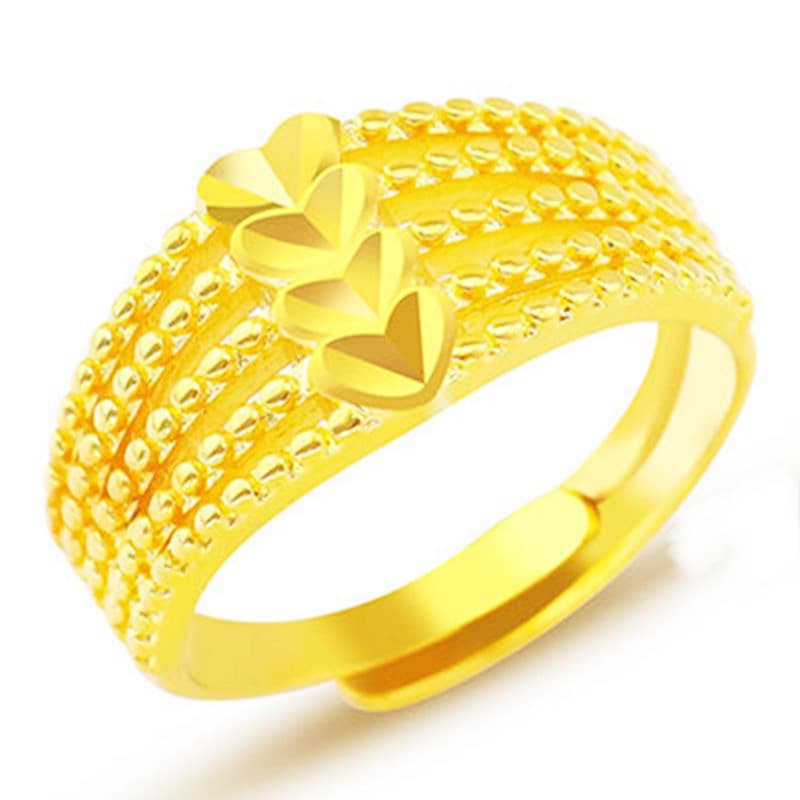 Anillo abierto con corazón y notas musicales